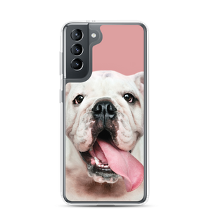 Cute White Bulldog Clear Case for Samsung®