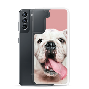 Cute White Bulldog Clear Case for Samsung®