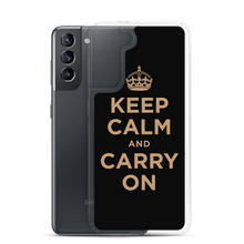 Samsung Galaxy S21 Keep Calm and Carry On (Black Gold) Samsung Case Samsung Case by Design Express