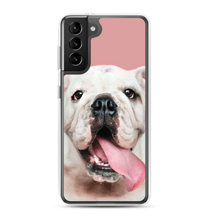 Cute White Bulldog Clear Case for Samsung®