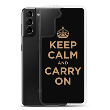 Samsung Galaxy S21 Plus Keep Calm and Carry On (Black Gold) Samsung Case Samsung Case by Design Express