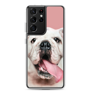 Cute White Bulldog Clear Case for Samsung®