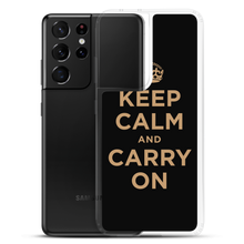 Samsung Galaxy S21 Ultra Keep Calm and Carry On (Black Gold) Samsung Case Samsung Case by Design Express