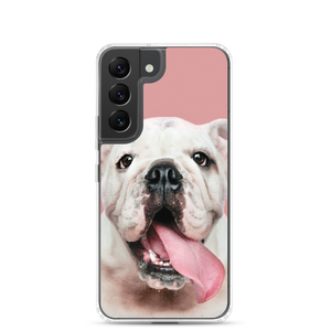 Cute White Bulldog Clear Case for Samsung®