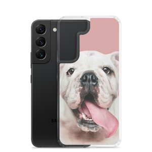 Cute White Bulldog Clear Case for Samsung®