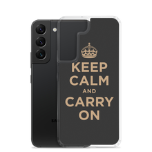 Samsung Galaxy S22 Keep Calm and Carry On (Black Gold) Samsung Case Samsung Case by Design Express