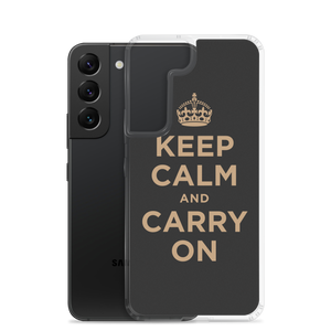 Samsung Galaxy S22 Keep Calm and Carry On (Black Gold) Samsung Case Samsung Case by Design Express