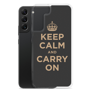 Samsung Galaxy S22 Plus Keep Calm and Carry On (Black Gold) Samsung Case Samsung Case by Design Express