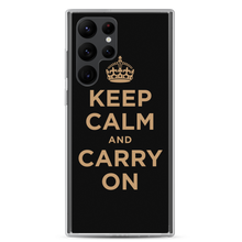 Samsung Galaxy S22 Ultra Keep Calm and Carry On (Black Gold) Samsung Case Samsung Case by Design Express