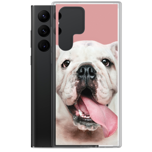 Cute White Bulldog Clear Case for Samsung®