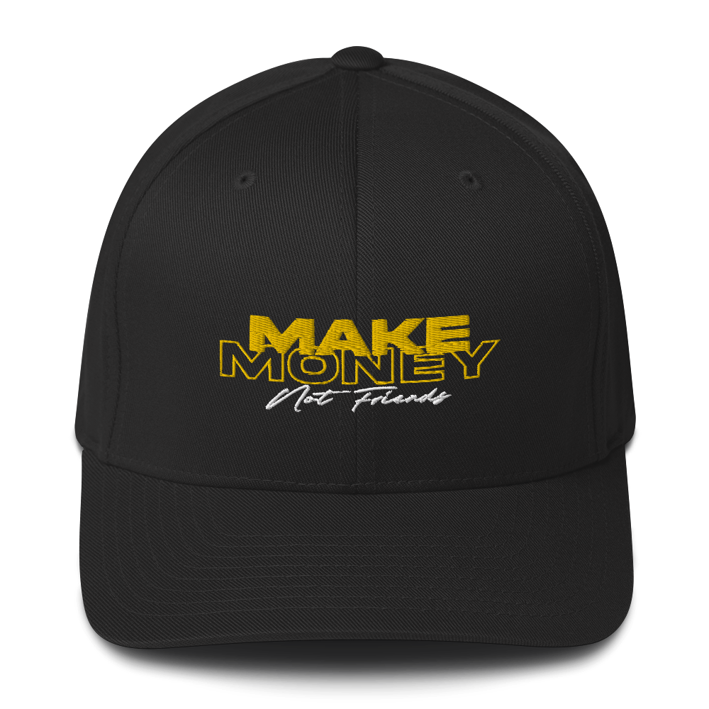 S/M Make Money Not Friends Typography Baseball Cap by Design Express