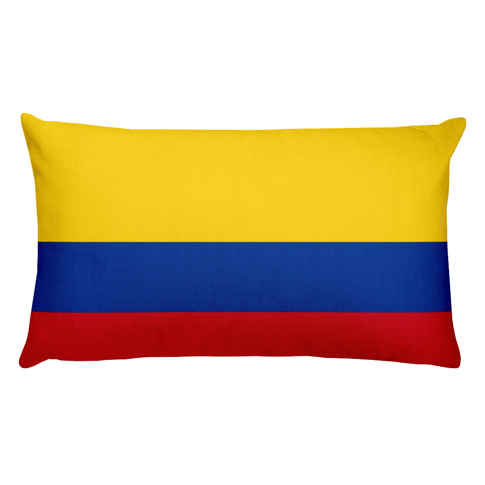 Default Title Colombia Flag Allover Print Rectangular Pillow Home by Design Express