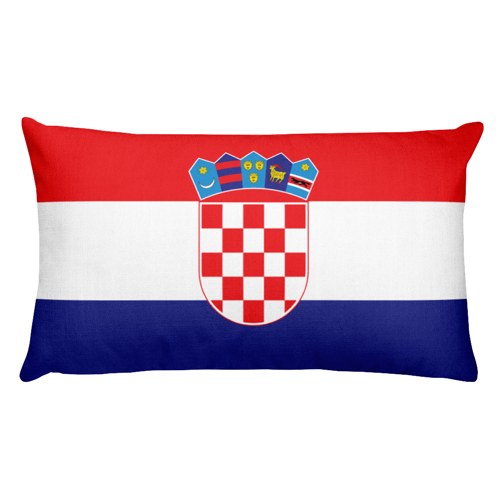 Default Title Croatia Flag Allover Print Rectangular Pillow Home by Design Express