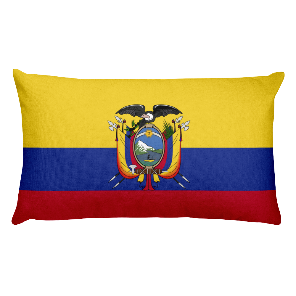 Default Title Ecuador Flag Allover Print Rectangular Pillow Home by Design Express