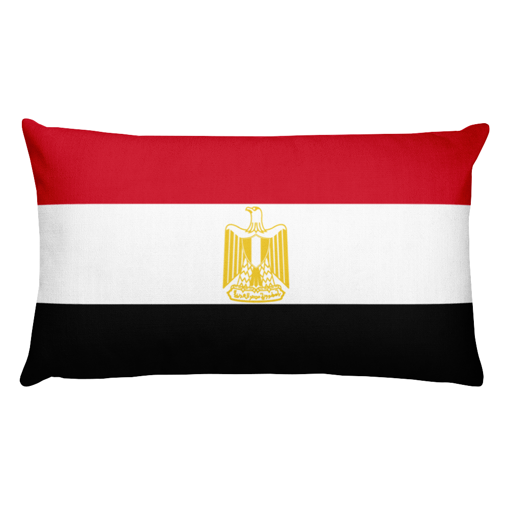 Default Title Egypt Flag Allover Print Rectangular Pillow Home by Design Express