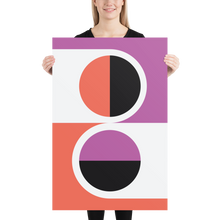 Herman Pop Art Two Split Circles Poster by Design Express