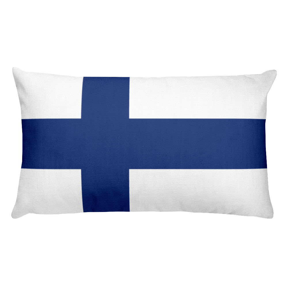 Default Title Finland Flag Allover Print Rectangular Pillow Home by Design Express