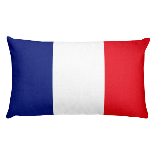 Default Title France Flag Allover Print Rectangular Pillow Home by Design Express