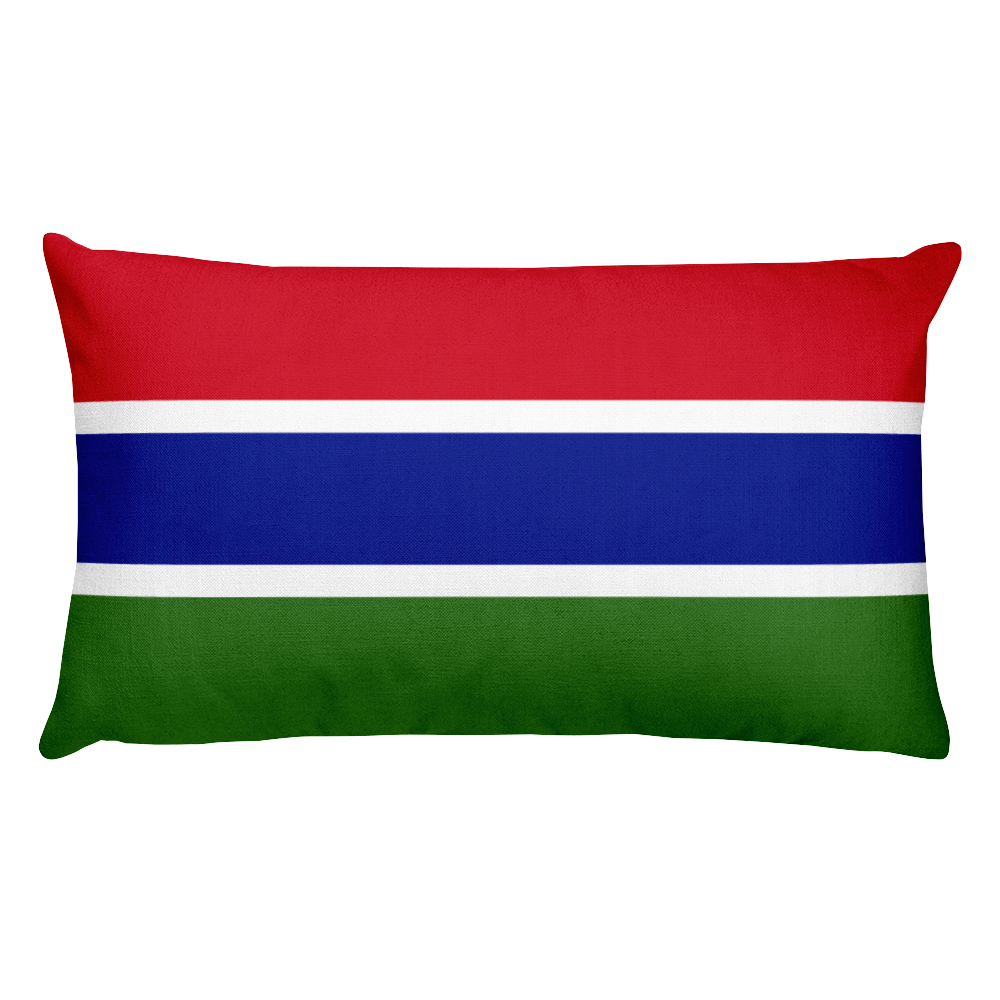 Default Title Gambia Flag Allover Print Rectangular Pillow Home by Design Express