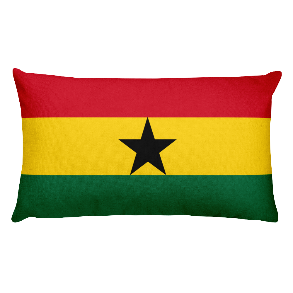 Default Title Ghana Flag Allover Print Rectangular Pillow Home by Design Express