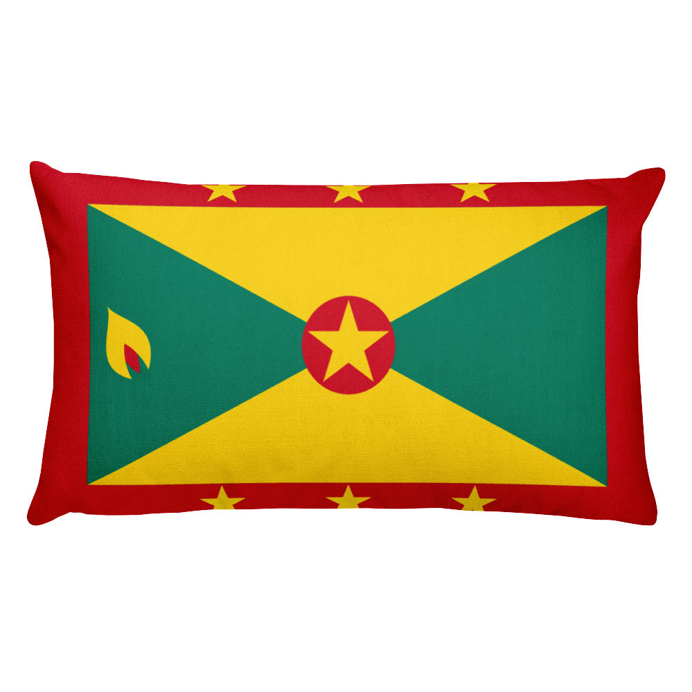 Default Title Grenada Flag Allover Print Rectangular Pillow Home by Design Express