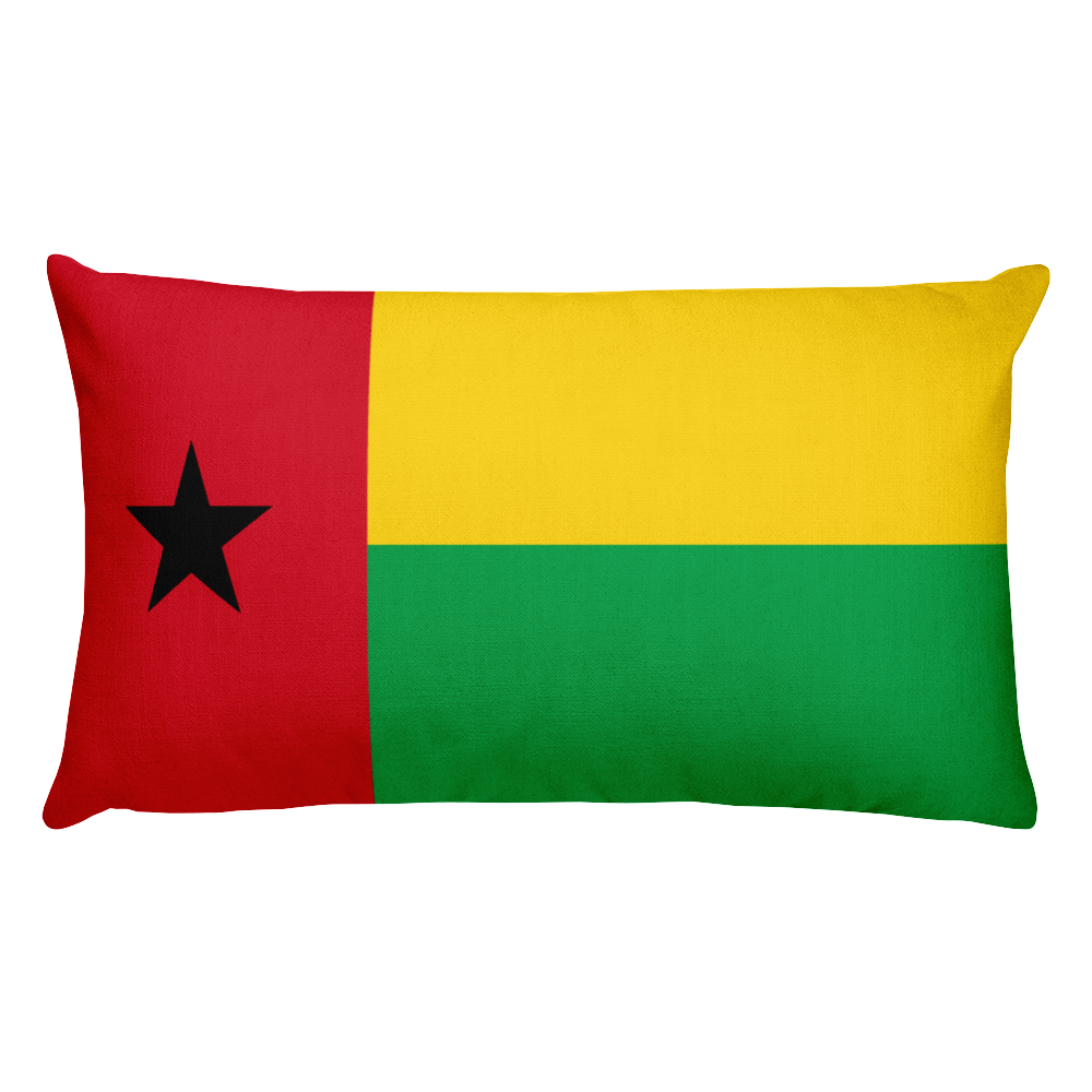 Default Title Guinea Bissau Flag Allover Print Rectangular Pillow Home by Design Express