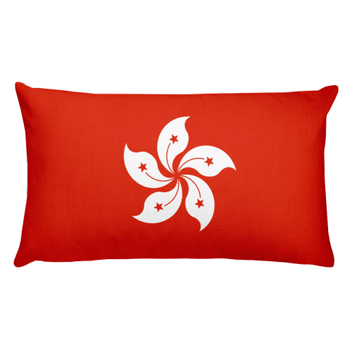 Default Title Hong Kong Flag Allover Print Rectangular Pillow Home by Design Express