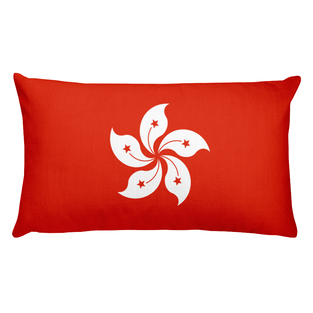 Default Title Hong Kong Flag Allover Print Rectangular Pillow Home by Design Express