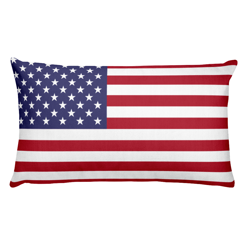 Default Title Howland Island Flag Allover Print Rectangular Pillow Home by Design Express