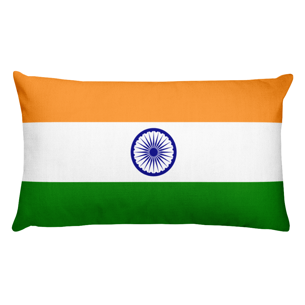 Default Title India Flag Allover Print Rectangular Pillow Home by Design Express