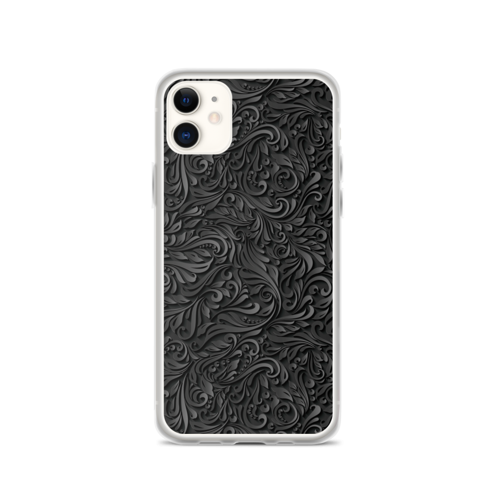 iPhone 11 3D Black Ornament Pattern iPhone Case by Design Express