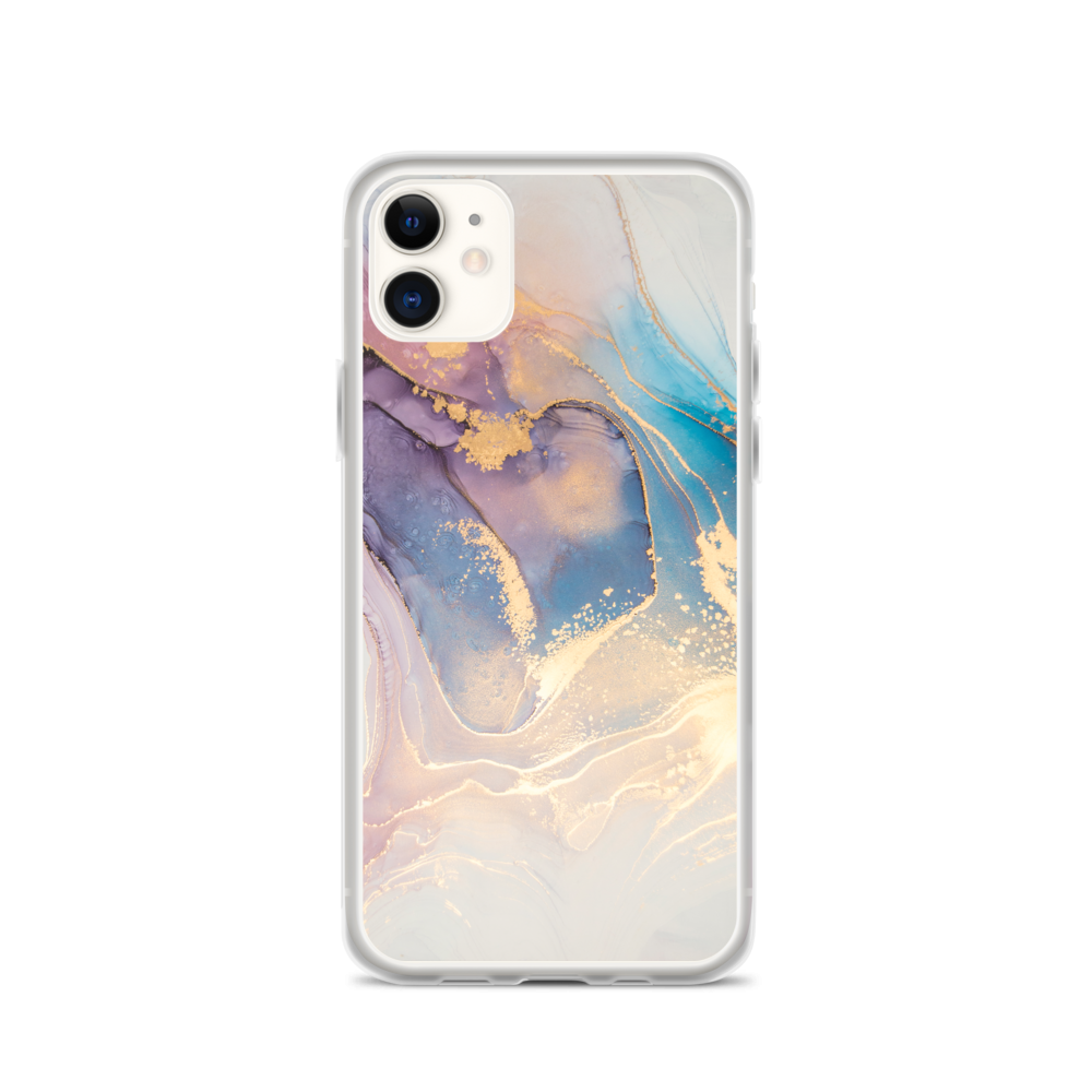 iPhone 11 Soft Marble Liquid ink Art Full Print iPhone Case by Design Express