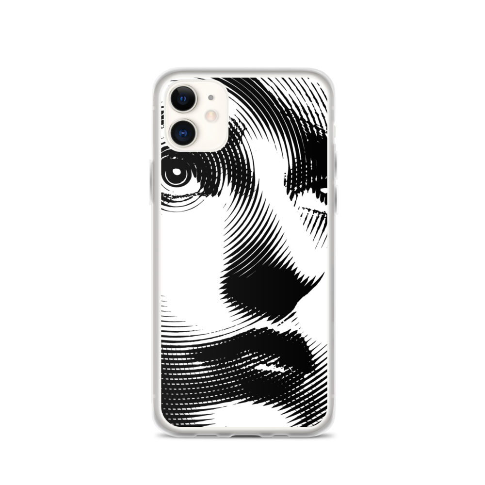 iPhone 11 Face Art Black & White iPhone Case by Design Express