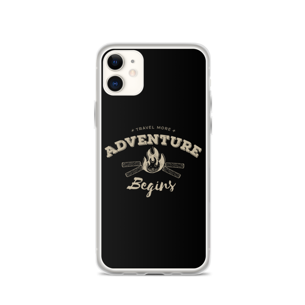 iPhone 11 Travel More Adventure Begins iPhone Case by Design Express