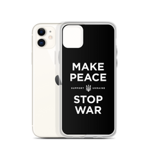 Make Peace Stop War (Support Ukraine) Black iPhone Case by Design Express