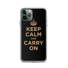 Keep Calm and Carry On (Black Gold) iPhone Case iPhone Cases by Design Express