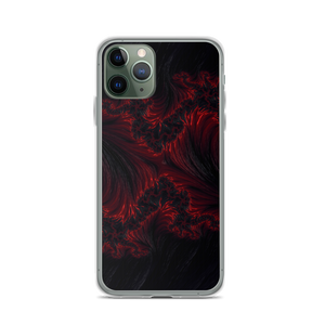 iPhone 11 Pro Black Red Fractal Art iPhone Case by Design Express