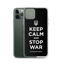 Keep Calm and Stop War (Support Ukraine) White Print iPhone Case by Design Express