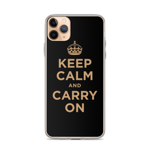 Keep Calm and Carry On (Black Gold) iPhone Case iPhone Cases by Design Express