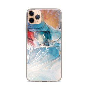 iPhone 11 Pro Max Colorful Marble Liquid ink Art Full Print iPhone Case by Design Express