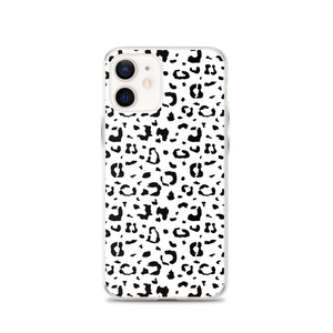 iPhone 12 Black & White Leopard Print iPhone Case by Design Express