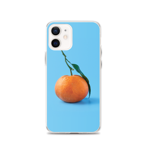 iPhone 12 Orange on Blue iPhone Case by Design Express