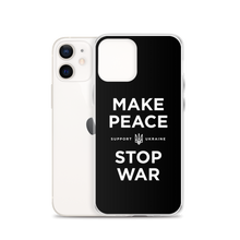 Make Peace Stop War (Support Ukraine) Black iPhone Case by Design Express