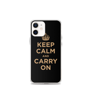 Keep Calm and Carry On (Black Gold) iPhone Case iPhone Cases by Design Express