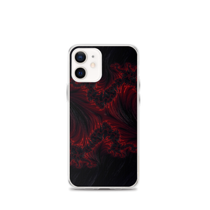 iPhone 12 mini Black Red Fractal Art iPhone Case by Design Express