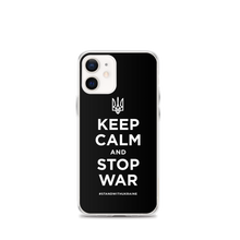 iPhone 12 mini Keep Calm and Stop War (Support Ukraine) White Print iPhone Case by Design Express