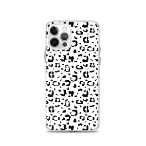 iPhone 12 Pro Black & White Leopard Print iPhone Case by Design Express