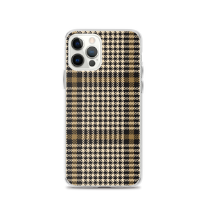 iPhone 12 Pro Herringbone Glen Plaid Pattern iPhone Case by Design Express