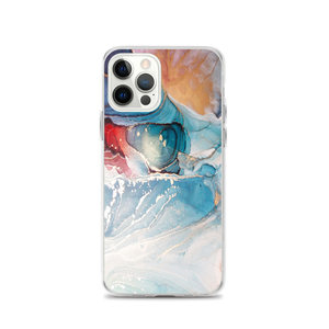 iPhone 12 Pro Colorful Marble Liquid ink Art Full Print iPhone Case by Design Express