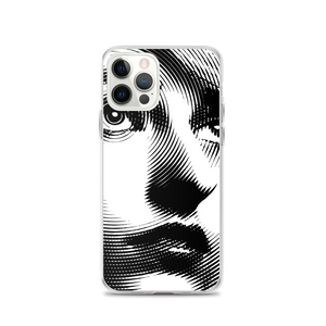 iPhone 12 Pro Face Art Black & White iPhone Case by Design Express